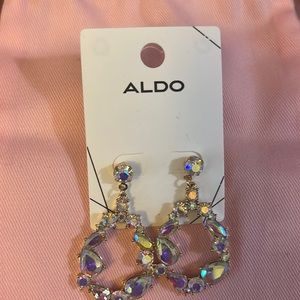 Aldo earrings with rainbow color rhinestone